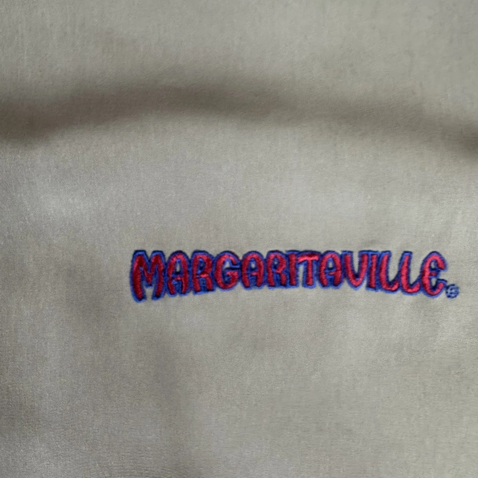 Camisa masculina Jimmy Buffett Margaritaville grande bronzeada bordada com botões - Imagem 2 de 4