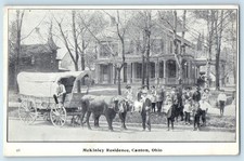 McKinley Residence Mrs. Ida Saxton McKinley Ezra Meeker Canton Ohio OH  Postcard