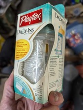 LT BLUE Playtex Drop Ins System Original Nurser Baby Bottle 4 oz Slow Flow Latex