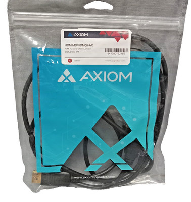 Axiom Hdmi to Dvi-D 6 ft Digital Video Cable M/M HDMIMDVIDM06-AX - NEW SEALED
