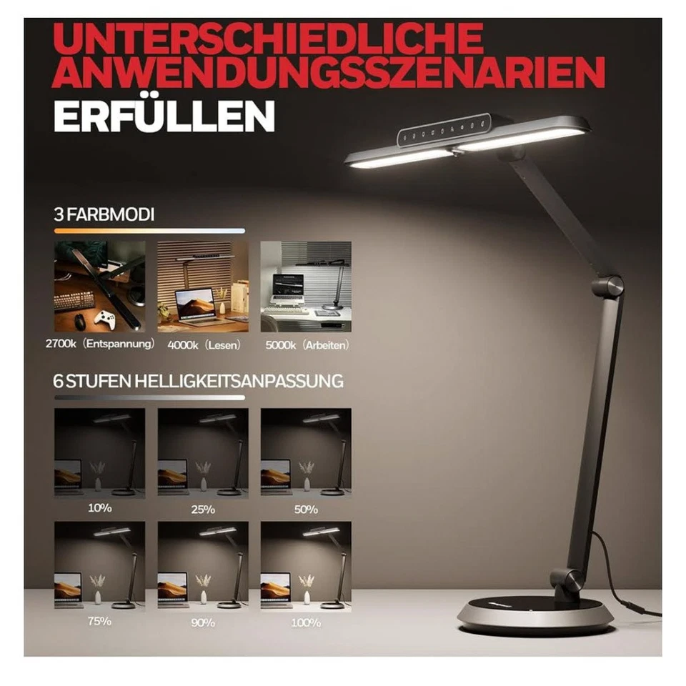 Honeywell LED-Schreibtischlampe für das Heimbüro - H4 Sunturalux™ - Bild 3 von 4