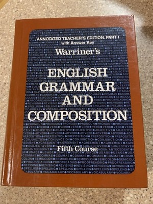 Vintage Teacher s Edition 1986 - Warriner s English Grammar Composition Fifth