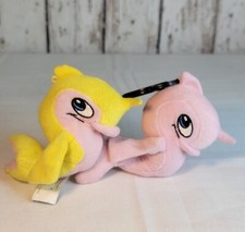 Neopets Yellow  Pink Flotsam McDonalds Happy Kids Meal Toys Plush 2005