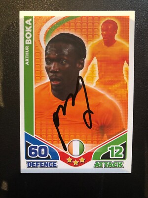 ARTHUR BOKA - IVORY COAST FOOTBALL - HANDSIGNIERT MATCH ATTAX WM 2010
