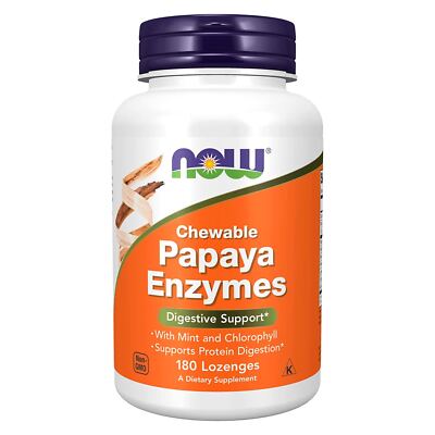 NOW FOODS Papaya Enzyme 180 Lozenges