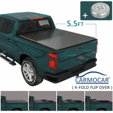 5.5 FT Soft Truck Bed Tonneau Cover(Waterproof) 4 Fold For 14-2021 Toyota Tundra