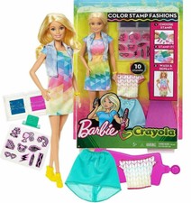 barbie crayola color stamp