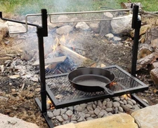 Campfire BBQ Grill Grate Heavy Duty Steel Outdoor Camp Rotisserie Spit Barbecue