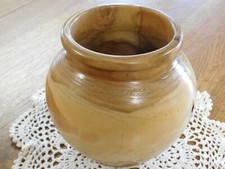 Lovely Hand Turned Maple Decorative Wood Bowl Vase Table Art Decor Rustic Earthy