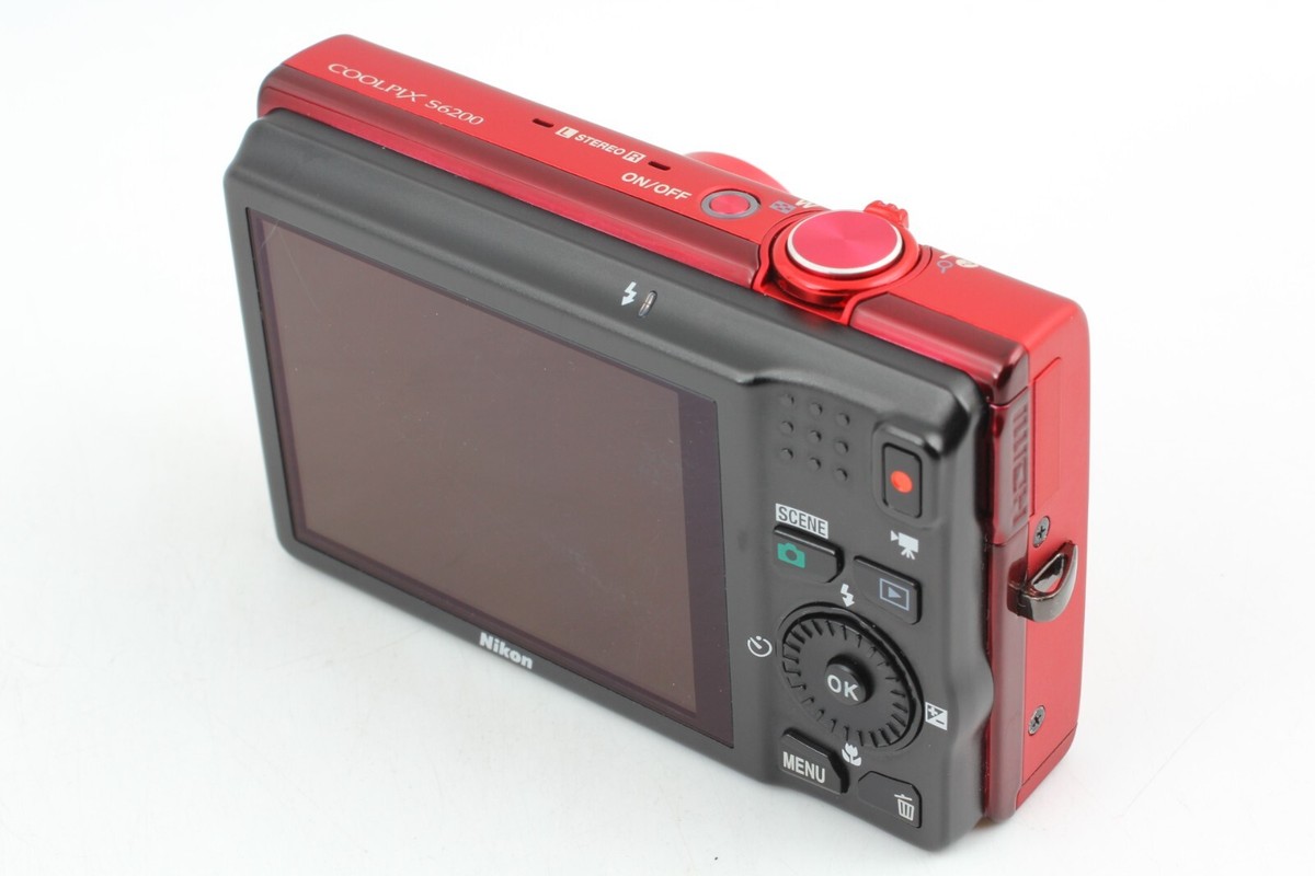 MINT in Box] Nikon Coolpix S6200 Red 16.0MP 10x Zoom Digital