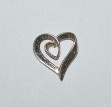 SIGNED LA STERLING SILVER DAUGHTER HEART PENDANT