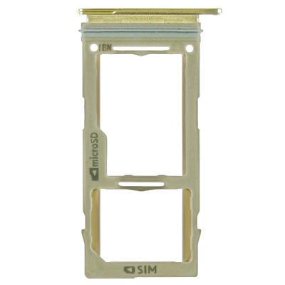 Samsung S10e Sim + Speicher Karten Halter Tray Fach Schlitten gelb