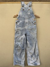 Vintage Lee Denim Overalls Sanforized Striped Boys Child Size Made in USA