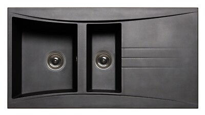 Victory Glasfaserspüle F1000 schwarz Kompositmaterial