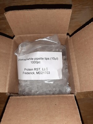 Universal pipette White tips (10ul), one bag of 1000 tips
