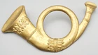 Civil War REPRODUCTION Army Infantry "Hunting Horn" 3 1/2 Inch Hat Badge