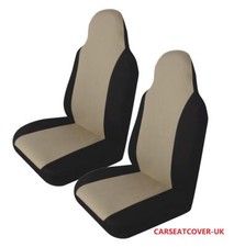 For Vauxhall Monaro - Pair of Front Luxury BEIGE & BLACK Car Seat Covers