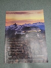 Toyota 4Runner Print Ad 2000 8x11 Great To Frame Decor 