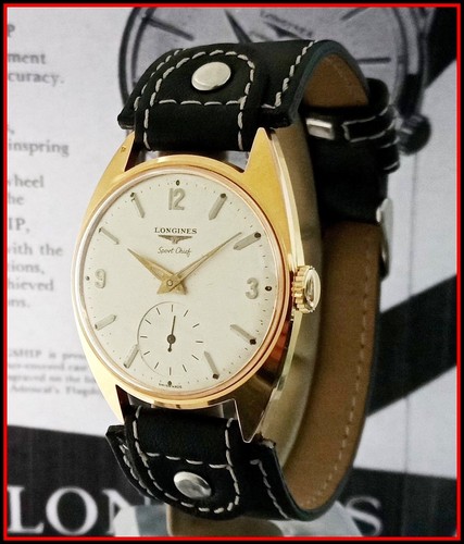 VINTAGE Longines SPORT CHIEF 7913-1 CAL. 30L 35mm 20M Gold Plated Uomo  Watch in scatola! | eBay