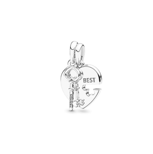 Necklace Best Friends Pandora Charms Best Friends Heart Key 925