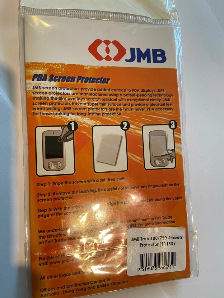 Palm Treo 680,Treo 750 Screen Guard Protector Clear 11150 JMB Brand New & Sealed - Image 2 of 2