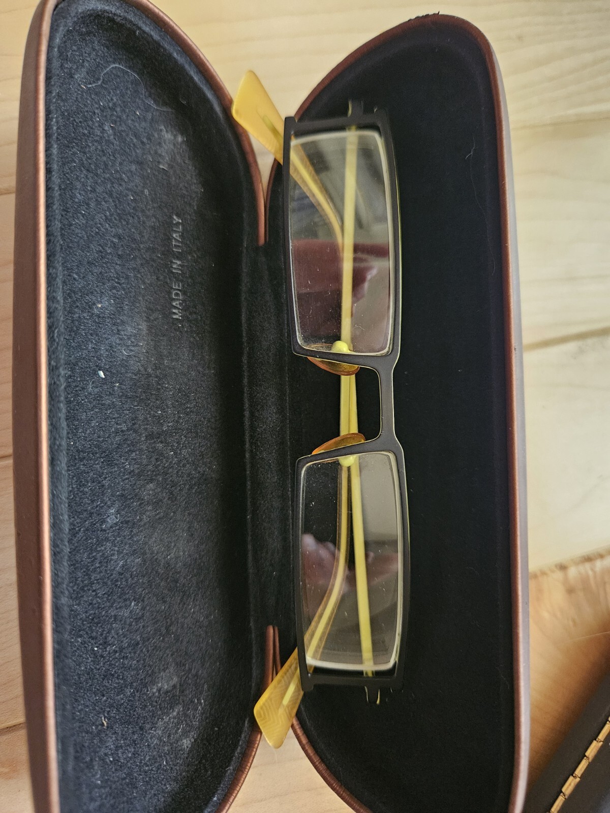 Vintage Eyeglass Frames 90's Rectangular Black Me… - image 3