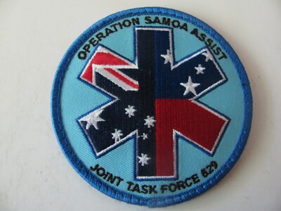 OPERATION SAMOA ASSIST JOINT TASK FORCE 629  3.5'' patch NOS Velkro FREE SHIPPING