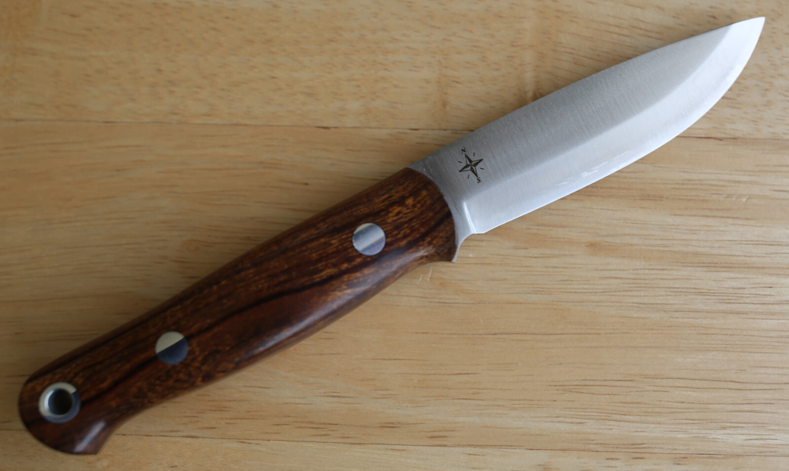 Bark River Bushcrafter Knife CPMCruWear Blade Desert Ironwood Handle