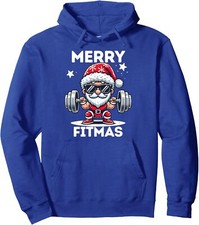 Christmas Santa Xmas Fitness Ugly Christmas Merry Unisex Hooded Sweatshirt