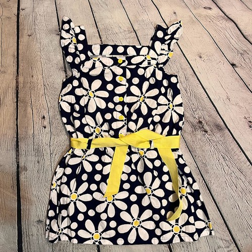 Gymboree Girls Cotton Sundress Floral Dress Sz 5 Dark Blue Yellow White  Flowers | eBay