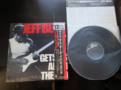 Jeff Beck Gets Us All in The End Japan 12 inch Vinyl Single w Shrink OBI 3P 660