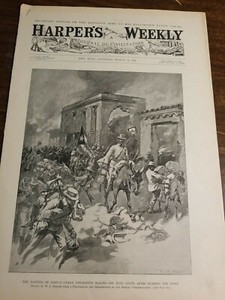 [#112] Harper's Weekly-March 14,1896 "The Looting of Jaruco"