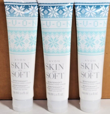 Avon SSS Skin So Soft WINTERSOFT Nourishing Hand Cream 3.4 fl.oz. LOT of  3