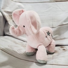 Carters Pink Elephant Musical Plush Gray Stars Twinkle Little Star 10 Inch 2017