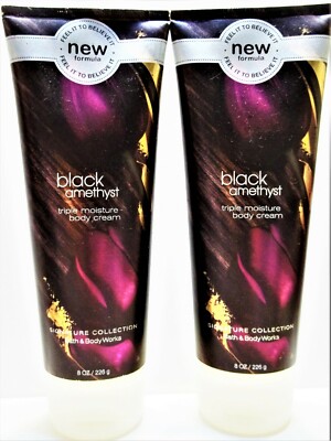 Bath Body Works BLACK AMETHYST Triple Moisture BODY CREAM, 8 oz/226 g, NEW x 2