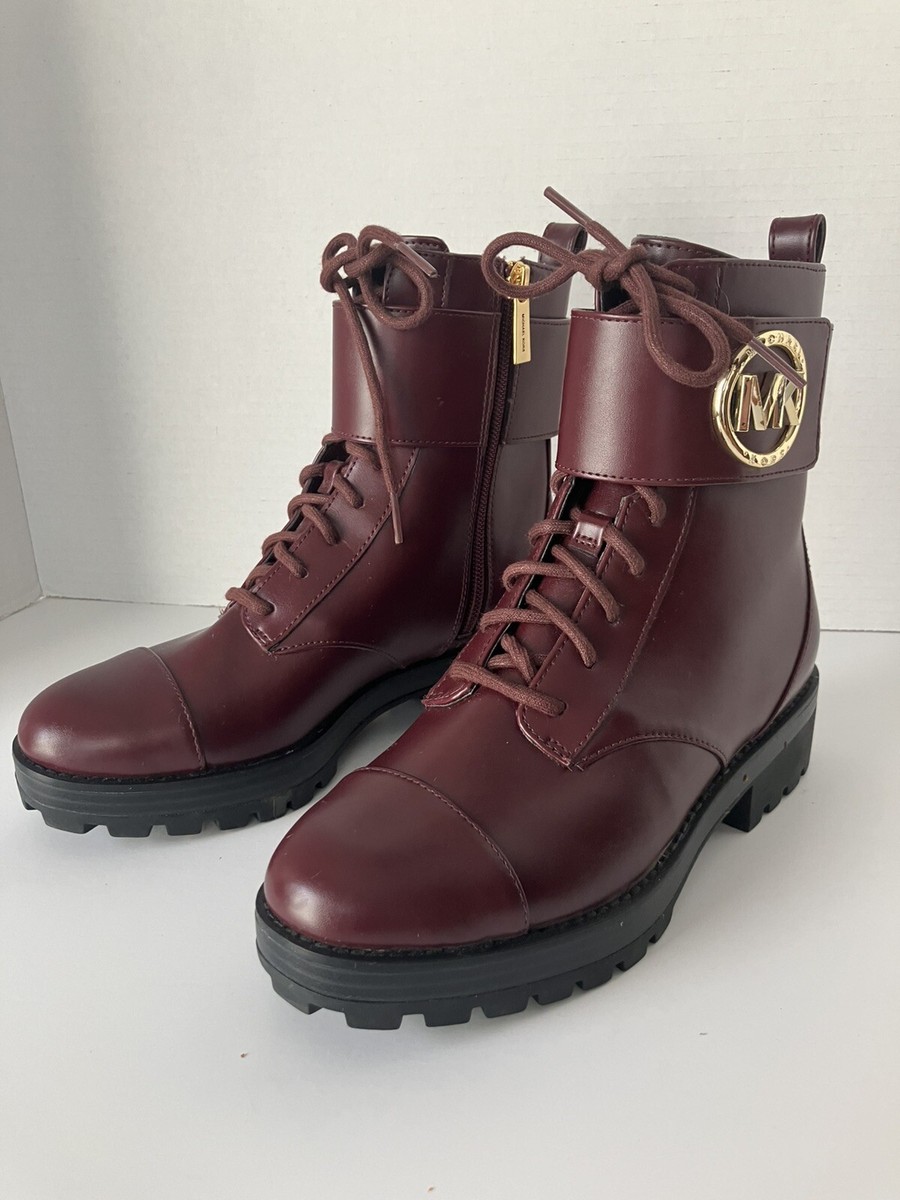 Ladies Boots Michael Michael Kors Tatum Leather Combat Boots
