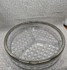 Vintage Heavy Cut Lead Crystal Divided Relish Tray |Candy Dish!🌺