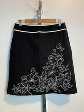 Uniform John Paul Richard Women s Skirt Size 10 Black/White Floral