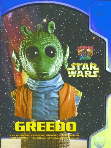 LEYENDAS EN 3D STAR WARS CAZARRECOMPENSAS GREEDO ESCALA 1/2 BUSTO NUEVO EE. UU.