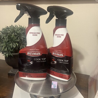 2-Pack~ WEIMAN Glass Ceramic Stove Range COOK TOP DAILY CLEANER Polish & Protect