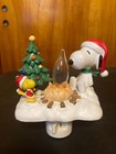 Peanuts Snoopy Woodstock Outdoor Christmas Campfire Night Light Flickering 