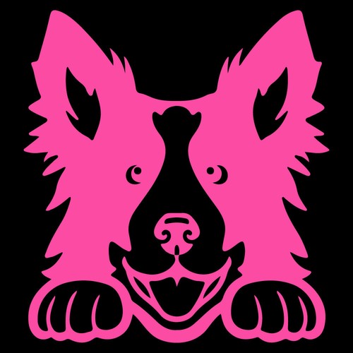 5" PEEKING BORDER COLLIE Vinyl Decal Sticker Car Window Dog Puppy Rescue Pet - Picture 7 of 24