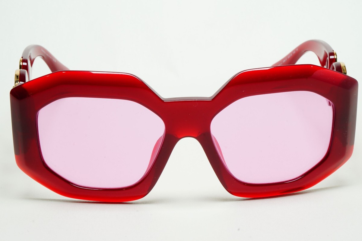 Versace Sunglasses Oversized Medusa Biggie Red Fuchsia MOD VE 4424