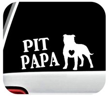 Pit Papa Pit Bull Pitbull Dog Decal Sticker Car Truck SUV Van Pit Mom Dad M1139