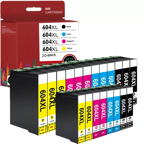 20x wkłady do Epson 604 XL XP2200 3200 4200 2205 3205 4205 WF-2910 2935 2950 - Zdjęcie 9 z 12
