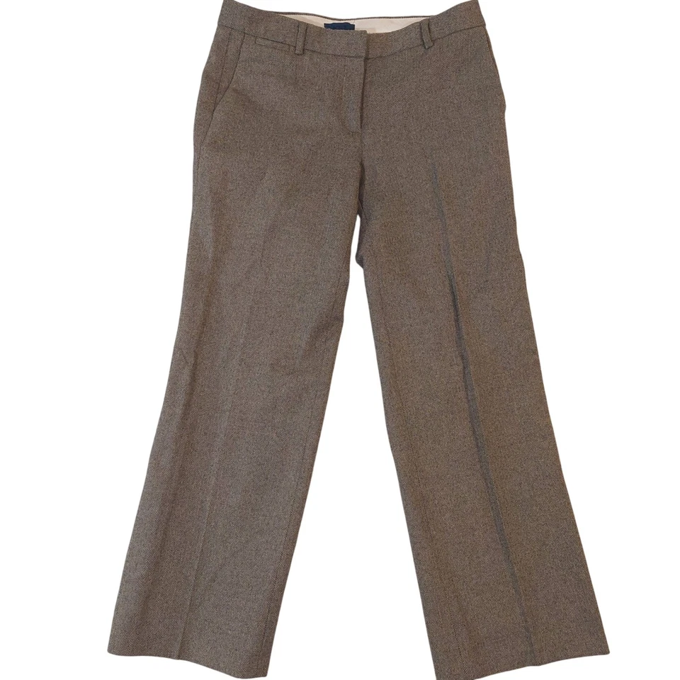 J. Pantalones de mujer Crew mezcla de lana espiga ajuste favorito talla 6 Foto 2 de 4