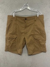 Wrangler Mens Cargo Shorts brown Size 38 Hiking Outdoor Adult Nylon