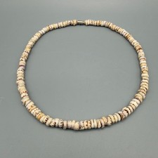 Vintage Puka Shell Necklace Surf Hawaii Beaded 16"