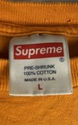 Vintage 2020 Supreme Mesh Tire Graphic T-Shirt Orange Made in USA Sz L — photo 4