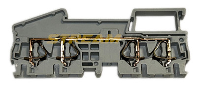 Eaton XBPT4D22 DIN Rail Mount Terminal Blocks, Feed Through, 4-Wire (Box of 50)